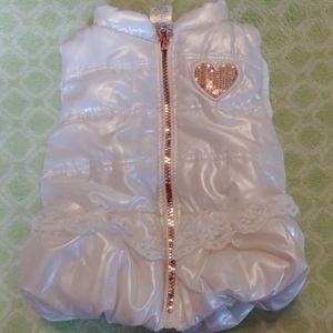 24 month white sleeve less vest jacket